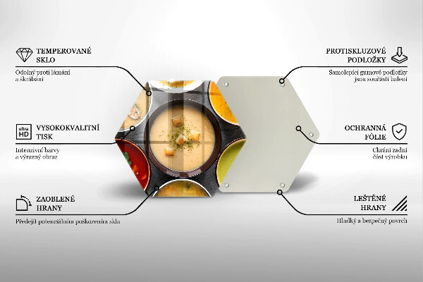 Chopping board Colorful soups