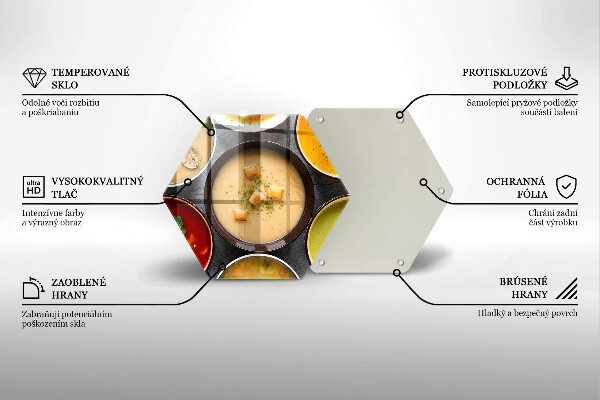 Chopping board Colorful soups