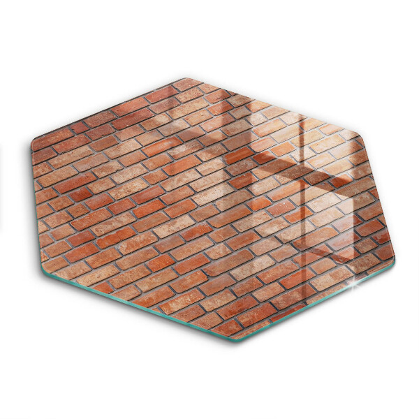 Chopping board glass Brick wall