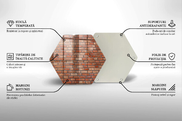 Chopping board glass Brick wall