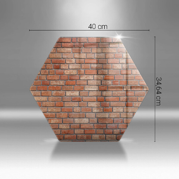 Chopping board glass Brick wall