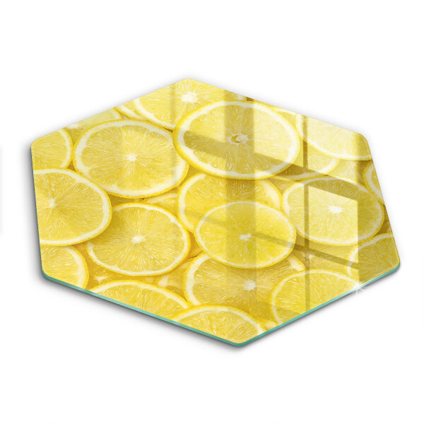 Chopping board glass Lemon fruit