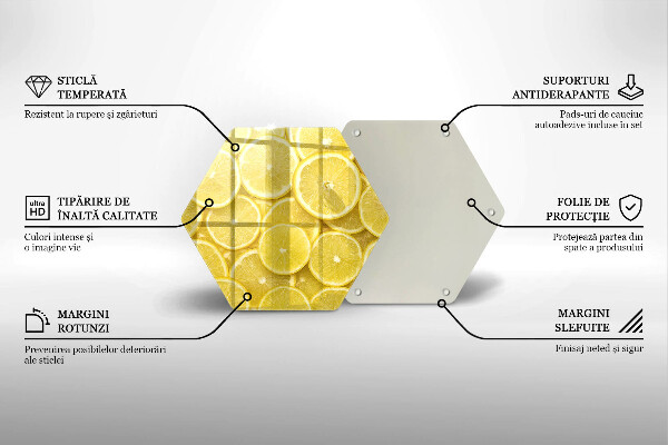 Chopping board glass Lemon fruit