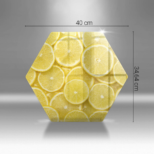 Chopping board glass Lemon fruit