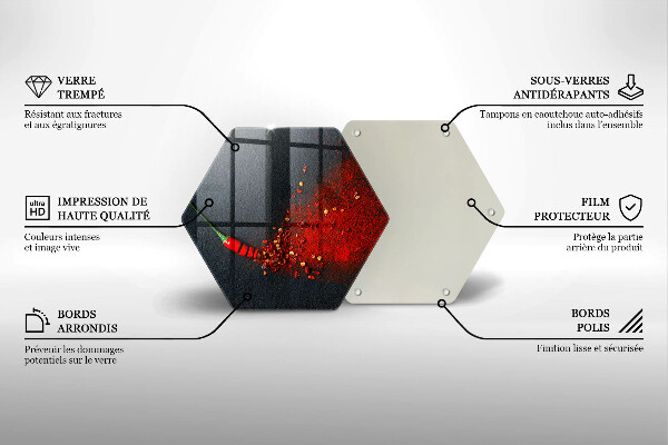 Chopping board glass Chilli pepper