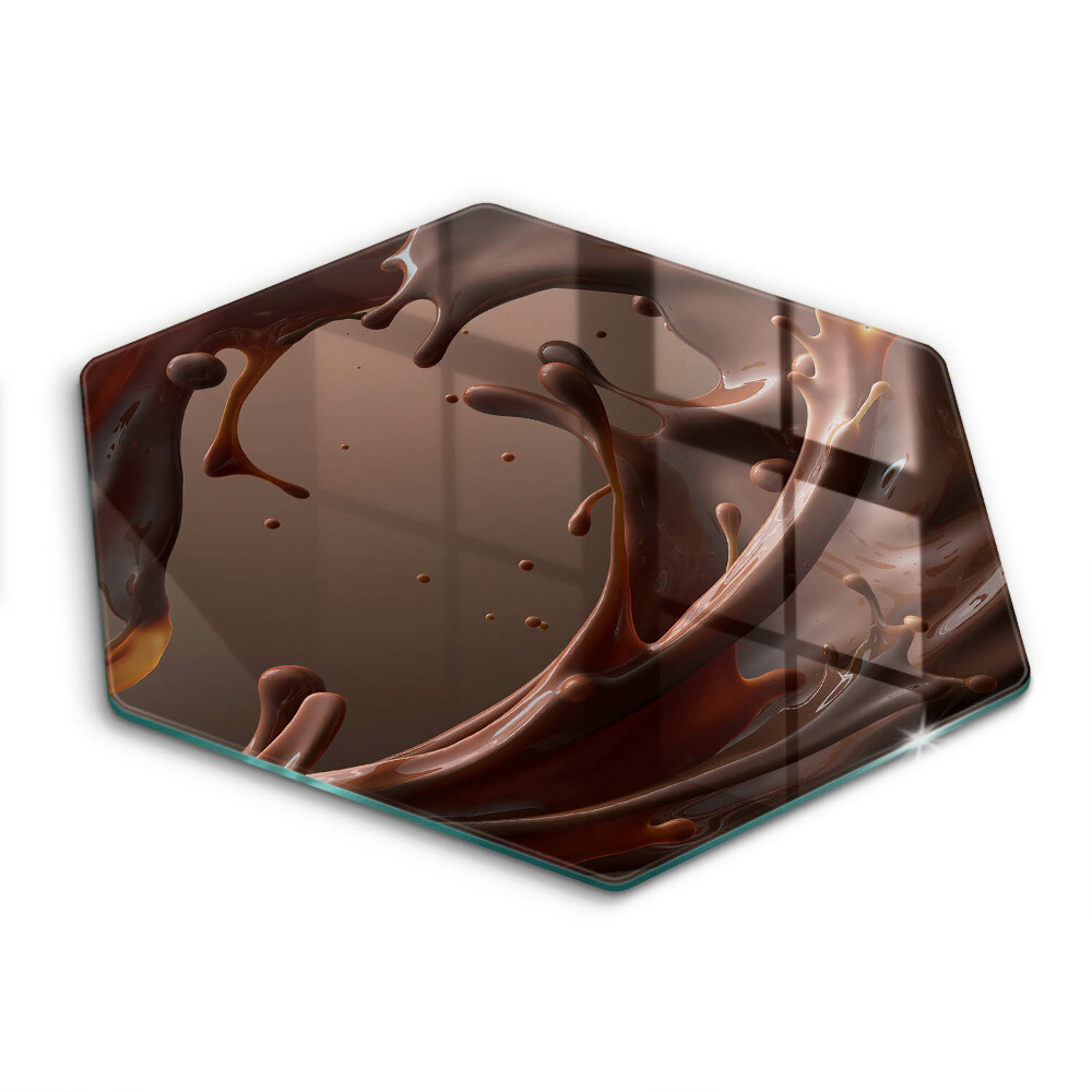 Chopping board glass Liquid chocolate