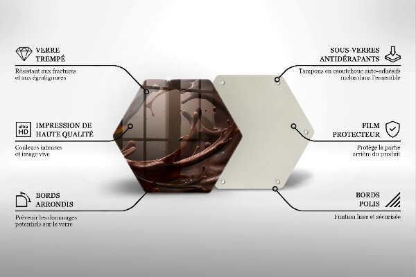 Chopping board glass Liquid chocolate