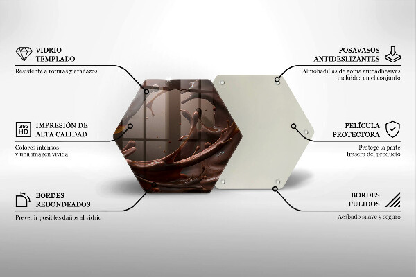 Chopping board glass Liquid chocolate