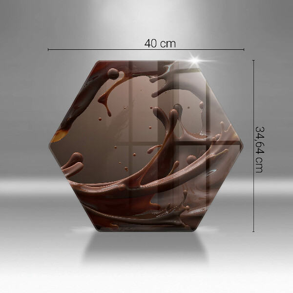 Chopping board glass Liquid chocolate