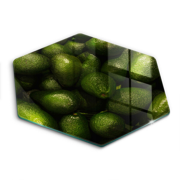 Chopping board glass Avocado fruit