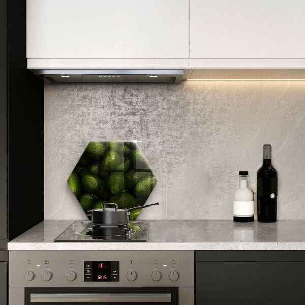 Chopping board glass Avocado fruit