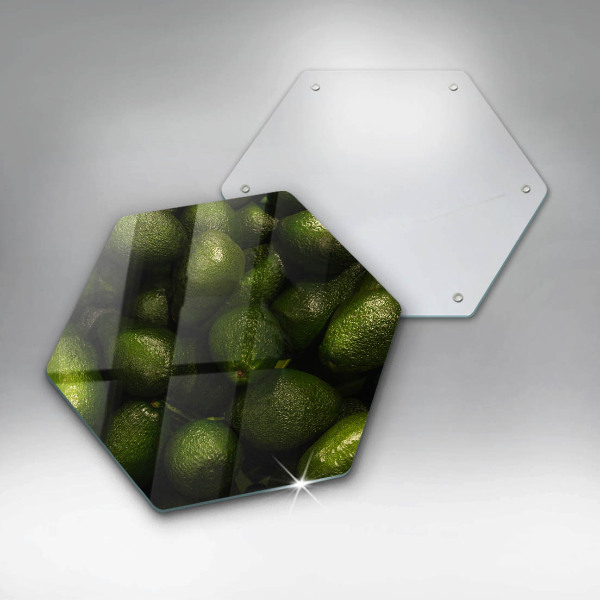 Chopping board glass Avocado fruit