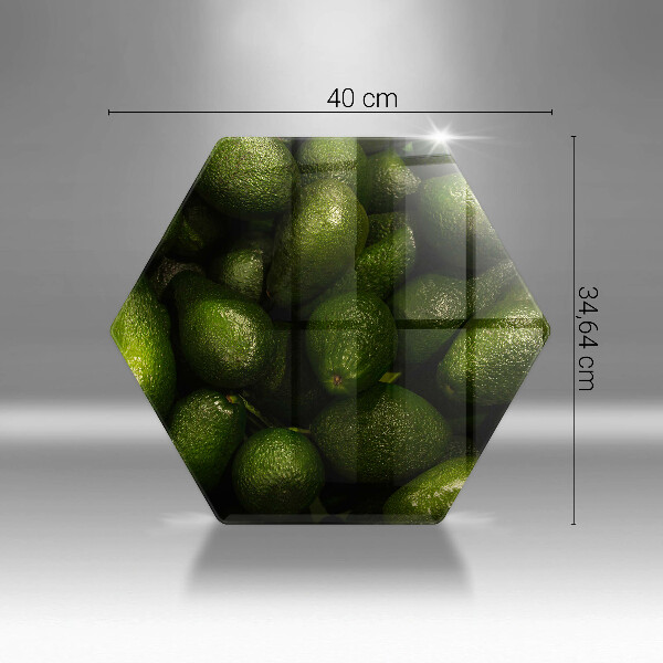 Chopping board glass Avocado fruit