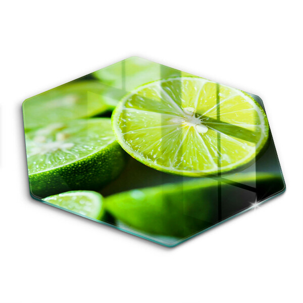 Chopping board glass Lime citruses