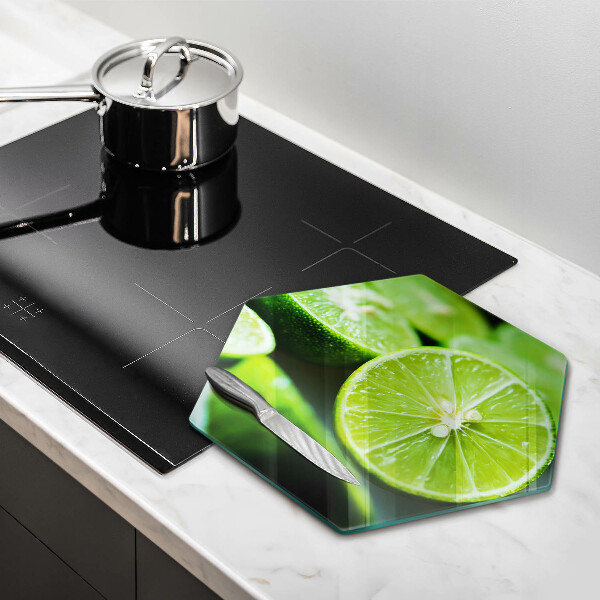 Chopping board glass Lime citruses