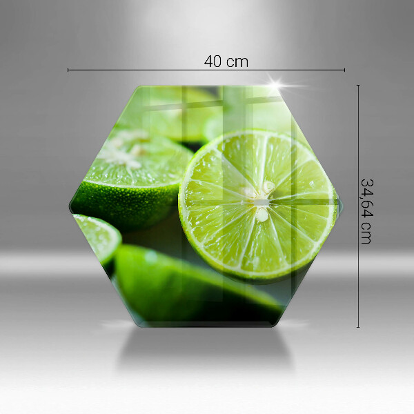 Chopping board glass Lime citruses