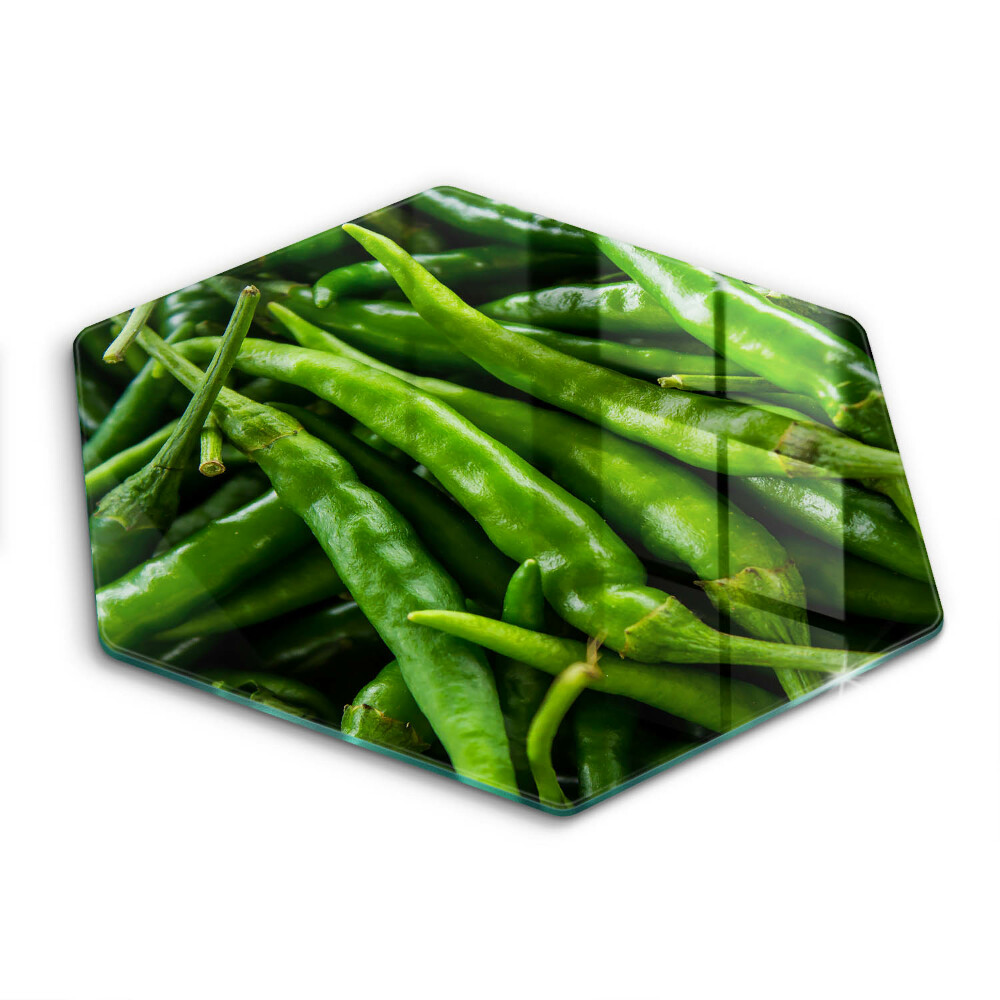 Chopping board glass Pods peas