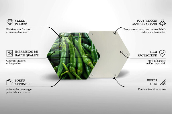 Chopping board glass Pods peas