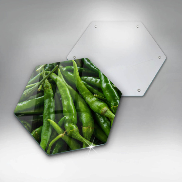 Chopping board glass Pods peas