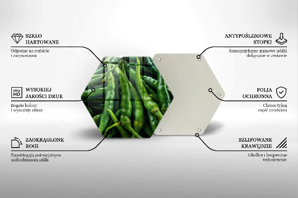 Chopping board glass Pods peas