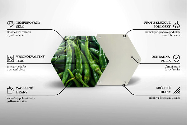 Chopping board glass Pods peas