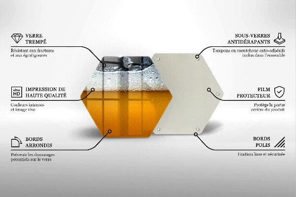 Chopping board glass Beer drink foam