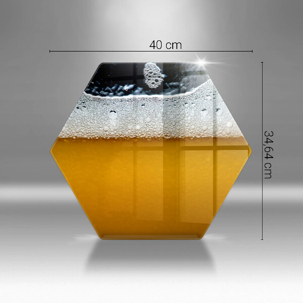 Chopping board glass Beer drink foam