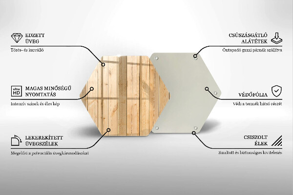 Chopping board glass Delicate wooden boards