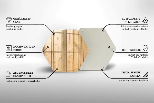 Chopping board glass Delicate wooden boards