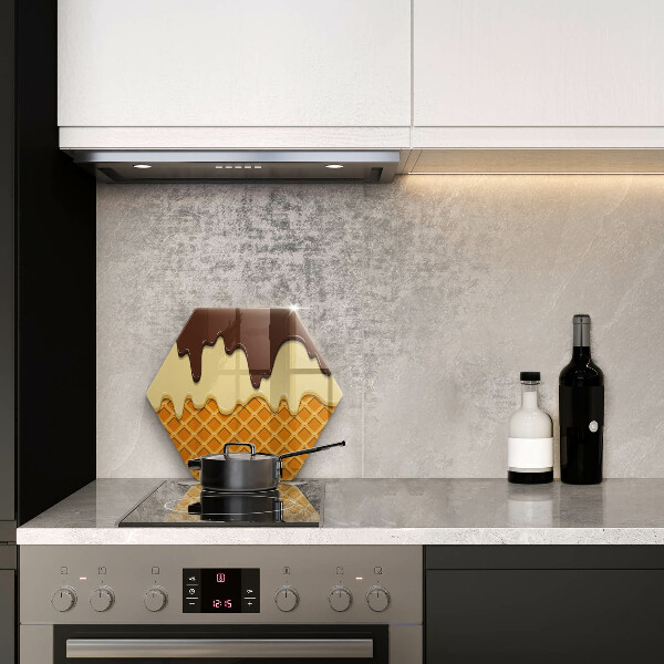 Chopping board glass Illustration of ice cream