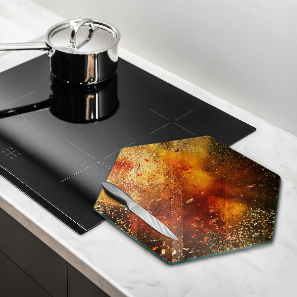 Chopping board Colorful spices