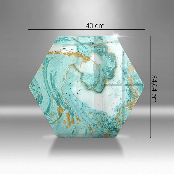 Chopping board glass Blue abstraction