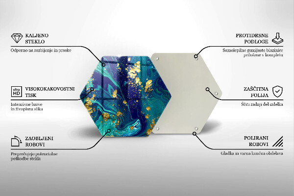 Kitchen worktop protector Abstraction with gold