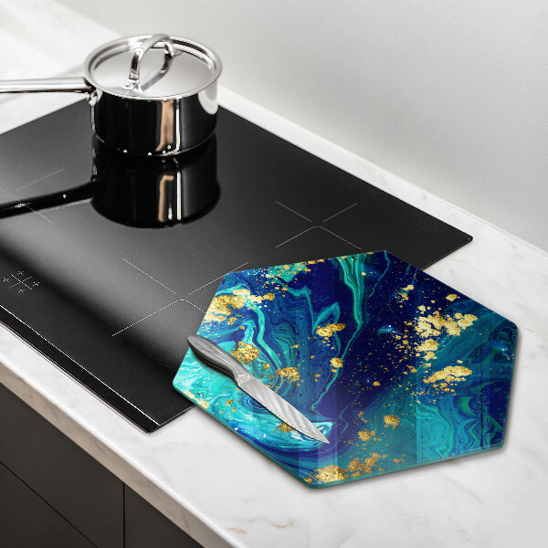 Kitchen worktop protector Abstraction with gold