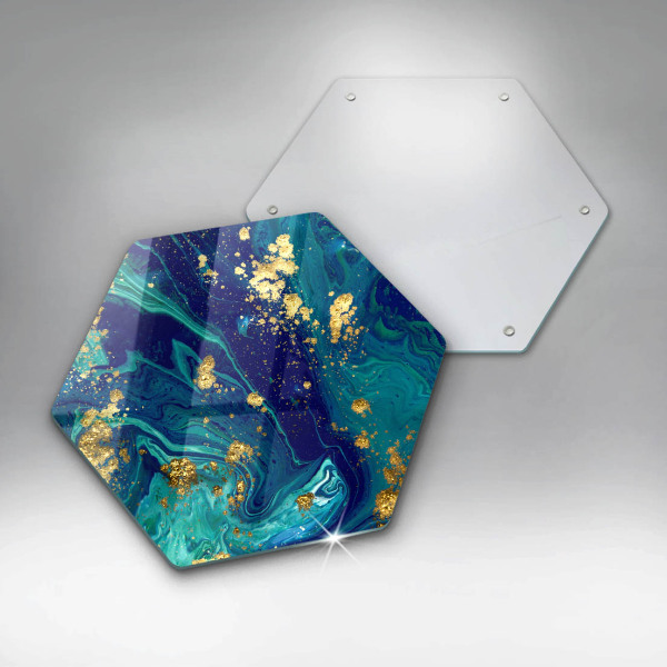 Kitchen worktop protector Abstraction with gold