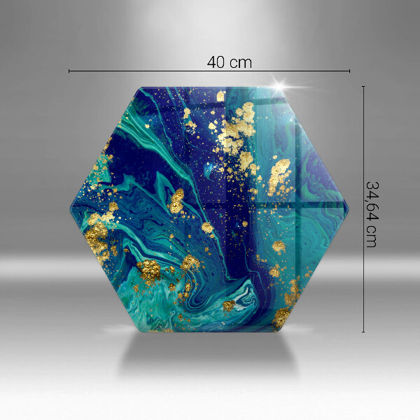 Kitchen worktop protector Abstraction with gold