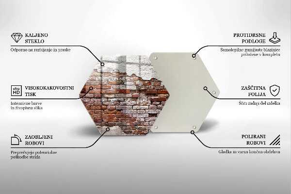 Chopping board Old wall of brick and concrete