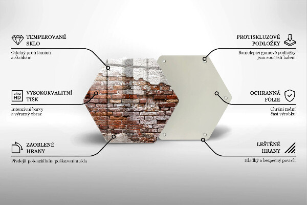 Chopping board Old wall of brick and concrete