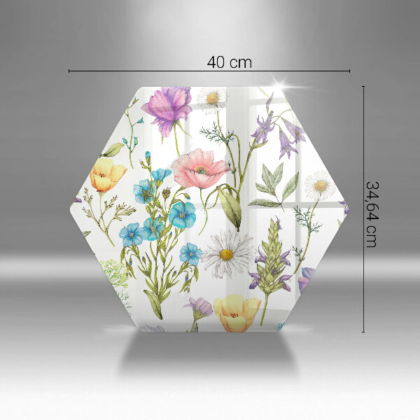 Kitchen worktop protector Flowers illustration