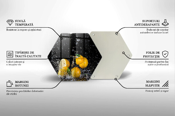 Chopping board Juicy lemon fruit