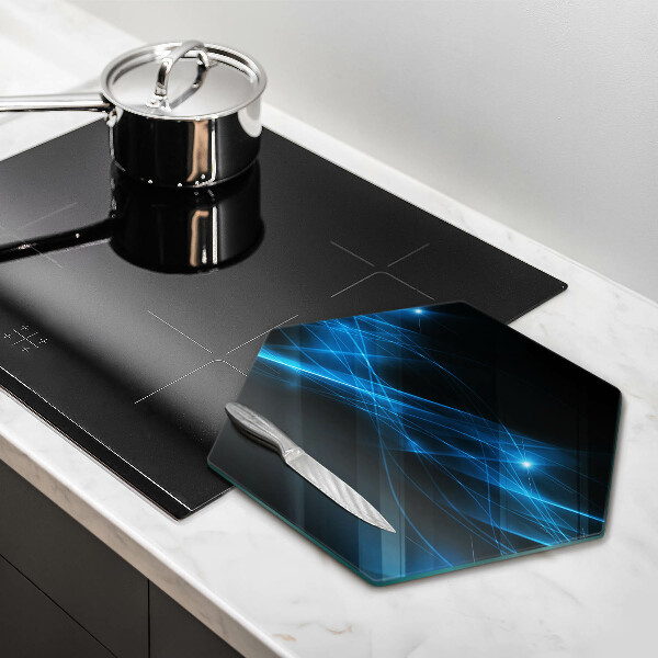 Kitchen worktop protector Blue smoke abstraction