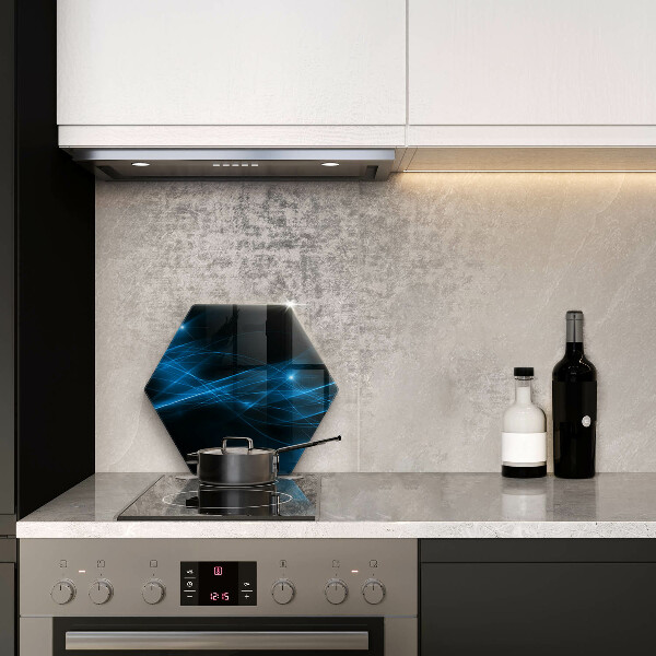 Kitchen worktop protector Blue smoke abstraction