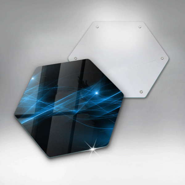 Kitchen worktop protector Blue smoke abstraction