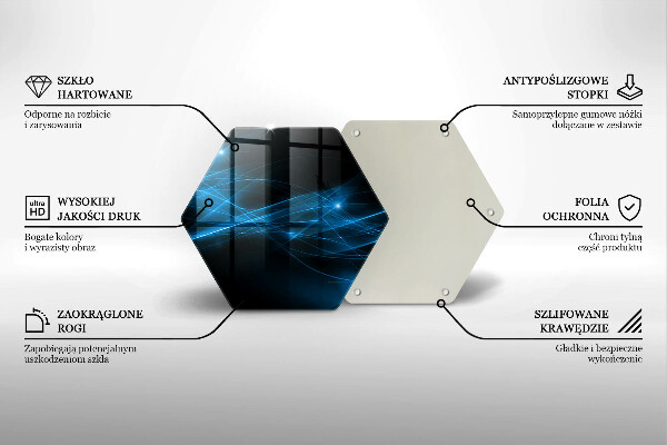 Kitchen worktop protector Blue smoke abstraction