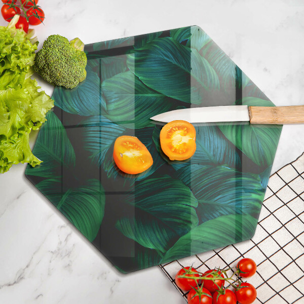 Chopping board glass Jungle leaves