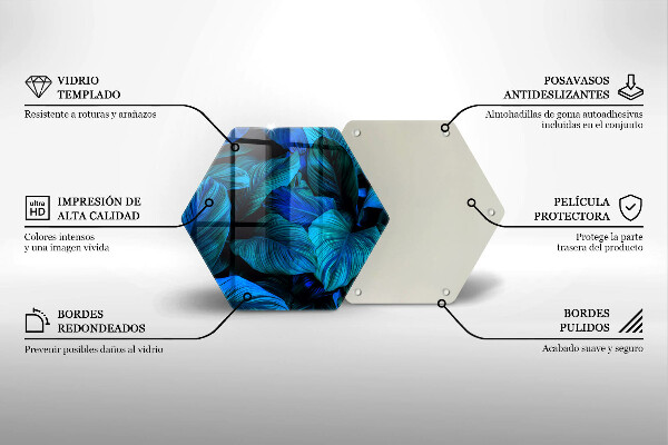 Chopping board glass Jungle vegetation leaves