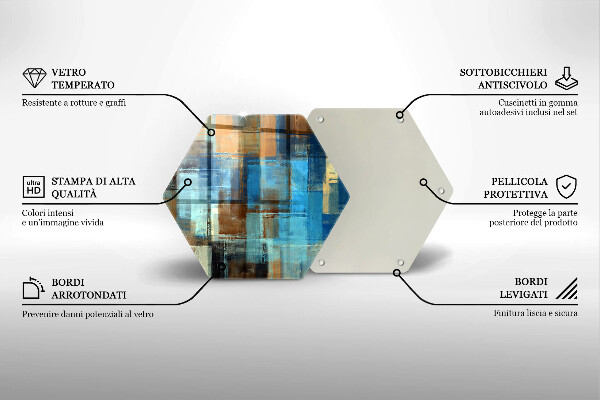 Chopping board glass Painted background