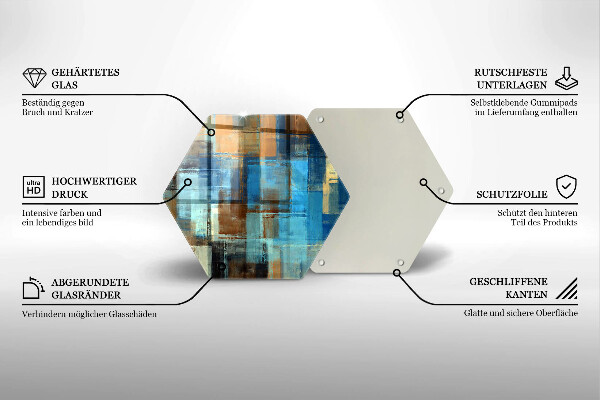 Chopping board glass Painted background