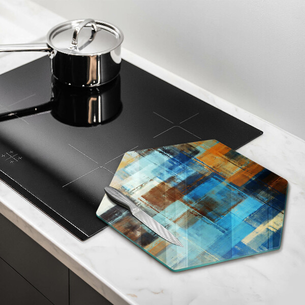 Chopping board glass Painted background