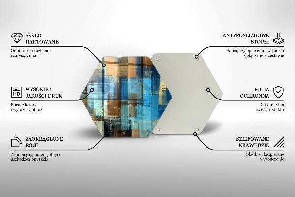 Chopping board glass Painted background